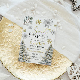Sweet sixteen冬誕生日招待状 招待状