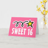 Sweet sixteen十六誕生日カード カード (黄色い花)