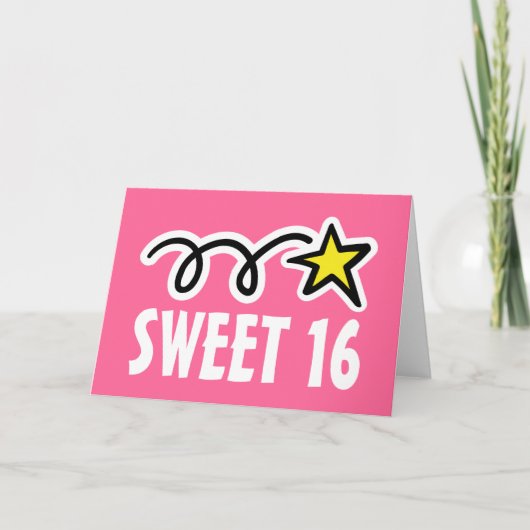Sweet sixteen十六誕生日カード カード (正面)