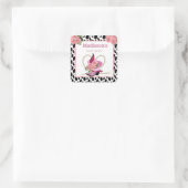 SWEET SIXTEEN女性のカーボーイ誕生日感謝していあなた スクエアシール (バッグ)