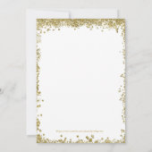 Sweet sixteen招フェイク待金ゴールドグリッター 案内状 (裏面)