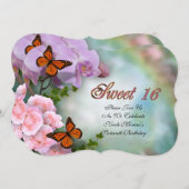 Sweet sixteen招待状蝶花 招待状 (正面/裏面)