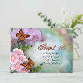 Sweet sixteen招待状蝶花 招待状 (スタンド正面)