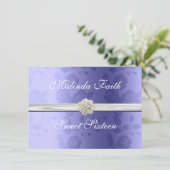 Sweet sixteen招待状、ラベンダー、真珠 招待状 (スタンド正面)