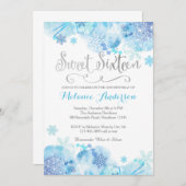 Sweet sixteen招待，ウィンターワンダーランド 招待状 (正面/裏面)