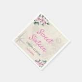 Sweet sixteen旅行ピンクガール16th誕生日パーティー スタンダードカクテルナプキン (角)