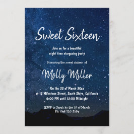 Sweet sixteen星空の夜招待状 招待状