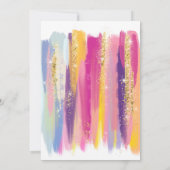 Sweet sixteen水彩グリッター誕生日 招待状 (裏面)