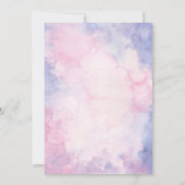 Sweet sixteen水彩フローラ紫誕生日 招待状 (裏面)