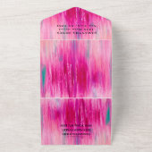 Sweet sixteen水色ピガーリーッかわいらしク オールインワン招待状 (外側)