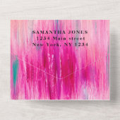 Sweet sixteen水色ピガーリーッかわいらしク オールインワン招待状 (裏面)