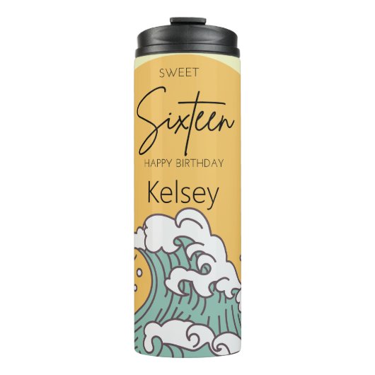 Sweet sixteen波(Sun Monogram Name) タンブラー (正面)