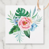 Sweet sixteen熱帯フローラピンク金ゴールドありがとう フェイバータグ (裏面)