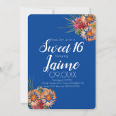 Sweet sixteen熱帯水色フローラ 招待状 (正面)