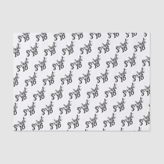 Sweet sixteen番号16誕生日 薄葉紙 (正面)