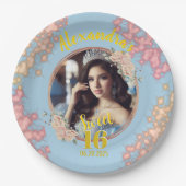 Sweet sixteen童話プリンセス写真 ペーパープレート (正面)