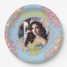 Sweet sixteen童話プリンセス写真 ペーパープレート