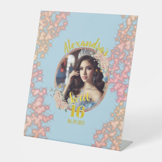 Sweet sixteen童話プリンセス写真 台座サイン (正面)