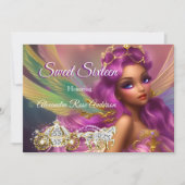 Sweet sixteen第16回童話パープルピンクキャリッジ 招待状 (正面)