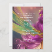 Sweet sixteen第16回童話パープルピンクキャリッジ 招待状 (裏面)