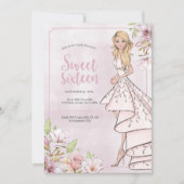 Sweet sixteen誕生日グラモールガール招待状 招待状 (正面)