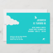 Sweet sixteen誕生日パーティーの招待 招待状 (裏面)