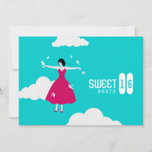 Sweet sixteen誕生日パーティーの招待 招待状