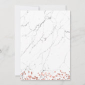 Sweet sixteen誕生日パーティーバラ金ゴールド大理石 招待状 (裏面)