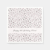 Sweet sixteen誕生日ピンクグレーヒョウ柄 スタンダードカクテルナプキン (正面)