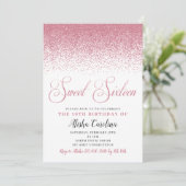 Sweet sixteen誕生日招待状,バラ金ゴールド 招待状 (スタンド正面)