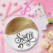 Sweet sixteen誕生日 ペーパープレート (パーティー)