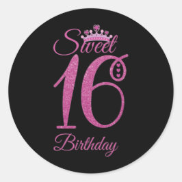 Sweet sixteen誕生日 ラウンドシール