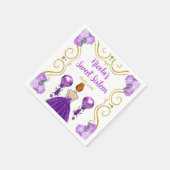 Sweet sixteen赤毛プリンセスイン紫 スタンダードカクテルナプキン (角)