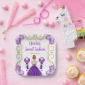 Sweet sixteen赤毛プリンセスイン紫 ペーパープレート (パーティー)