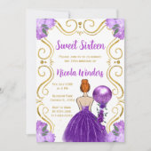 Sweet sixteen赤毛プリンセスイン紫 招待状 (正面)