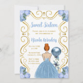 Sweet sixteen赤毛プリンセスイン青 招待状 (正面)