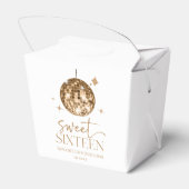 Sweet sixteen金ゴールドディスコボール16thバースデーパーティー フェイバーボックス (裏面サイド)