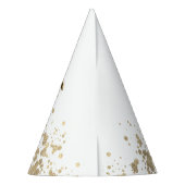 Sweet sixteen金ゴールドフェイクフォイルグリッター パーティーハット (裏面)