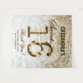 Sweet sixteen金ゴールドホイフェイクルグリッタータペストリー タペストリー (正面(横))