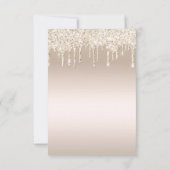 sweet sixteen金ゴールド滴下グリッターシャンパン 招待状 (裏面)