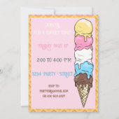 Sweet sixteen16ドリッピーワッフルコーン 招待状 (裏面)