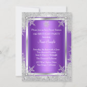 Sweet sixteen16パープルウィンターワンダーランド 招待状 (裏面)