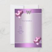 Sweet sixteen16パープルムーヴパールバタフライ2 招待状 (裏面)