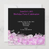 Sweet sixteen16ピンクマスクハート星 招待状 (裏面)