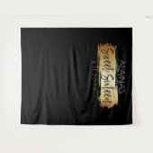 sweet sixteen16フォトブースパーティーの背景金ゴールド タペストリー (正面(横))