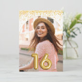 Sweet sixteen16日紙吹雪誕生会 招待状 (スタンド正面)
