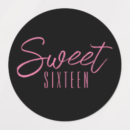 Sweet sixteen16歳の誕生日パーティー ラベル
