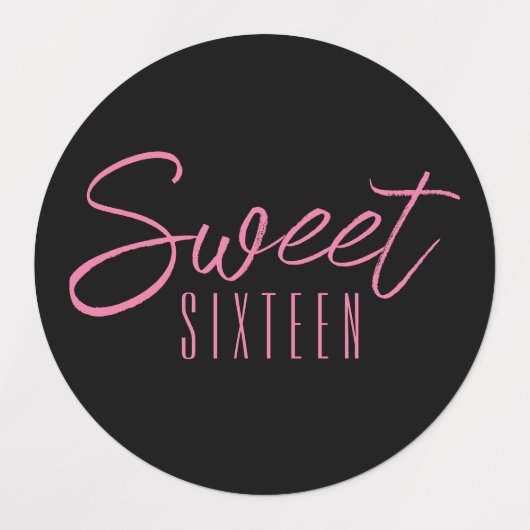 Sweet sixteen16歳の誕生日パーティー ラベル (デザイン1)