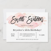 Sweet sixteen16歳の誕生日パーティー 招待状 (正面)