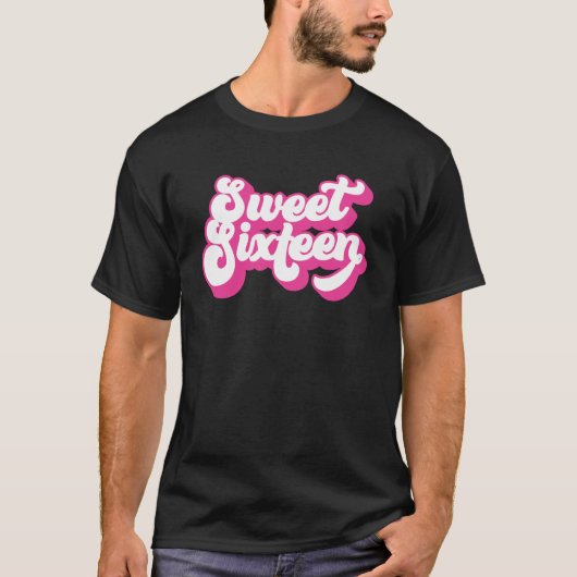 Sweet sixteen16歳、女子16位 tシャツ (正面)